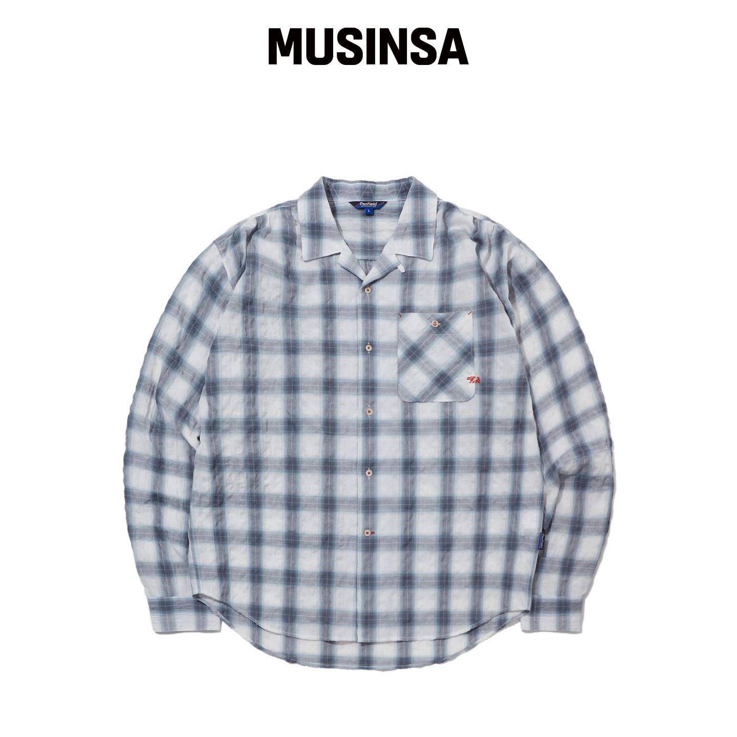 PENFIELD 渐变色开襟衬衫 蓝色_FS1WR54U MUSINS韩国官网直邮进口