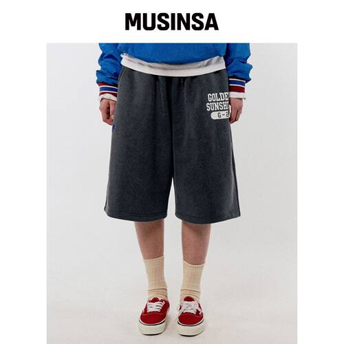 GOLDEN SUNSHINE G-2 灰色运动短裤 MUSINSA韩国直邮官方正品