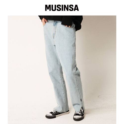 RESPECT 半宽松牛仔裤（浅蓝色） MUSINSA韩国直邮官方正品