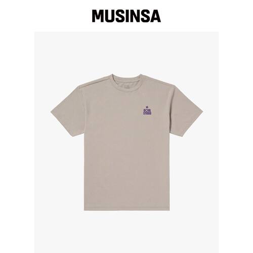 GOALSTUDIO MAP LOGO AIRDRY TEE-米色 MUSINSA韩国官网直邮进口