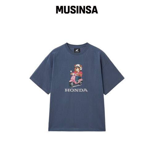 PHYPS MOTORCYCLE Giorno Bear 短袖蓝色T恤 MUS韩国官网直邮进口