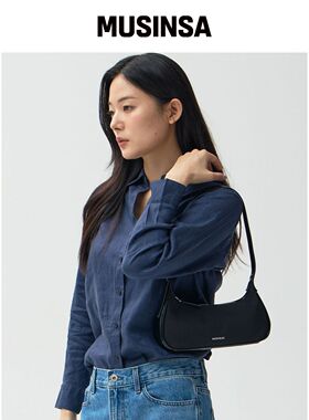 MONSAC MONSAC ROWI 尼龙肩背包中号黑色 AP24-2韩国官网直邮进口