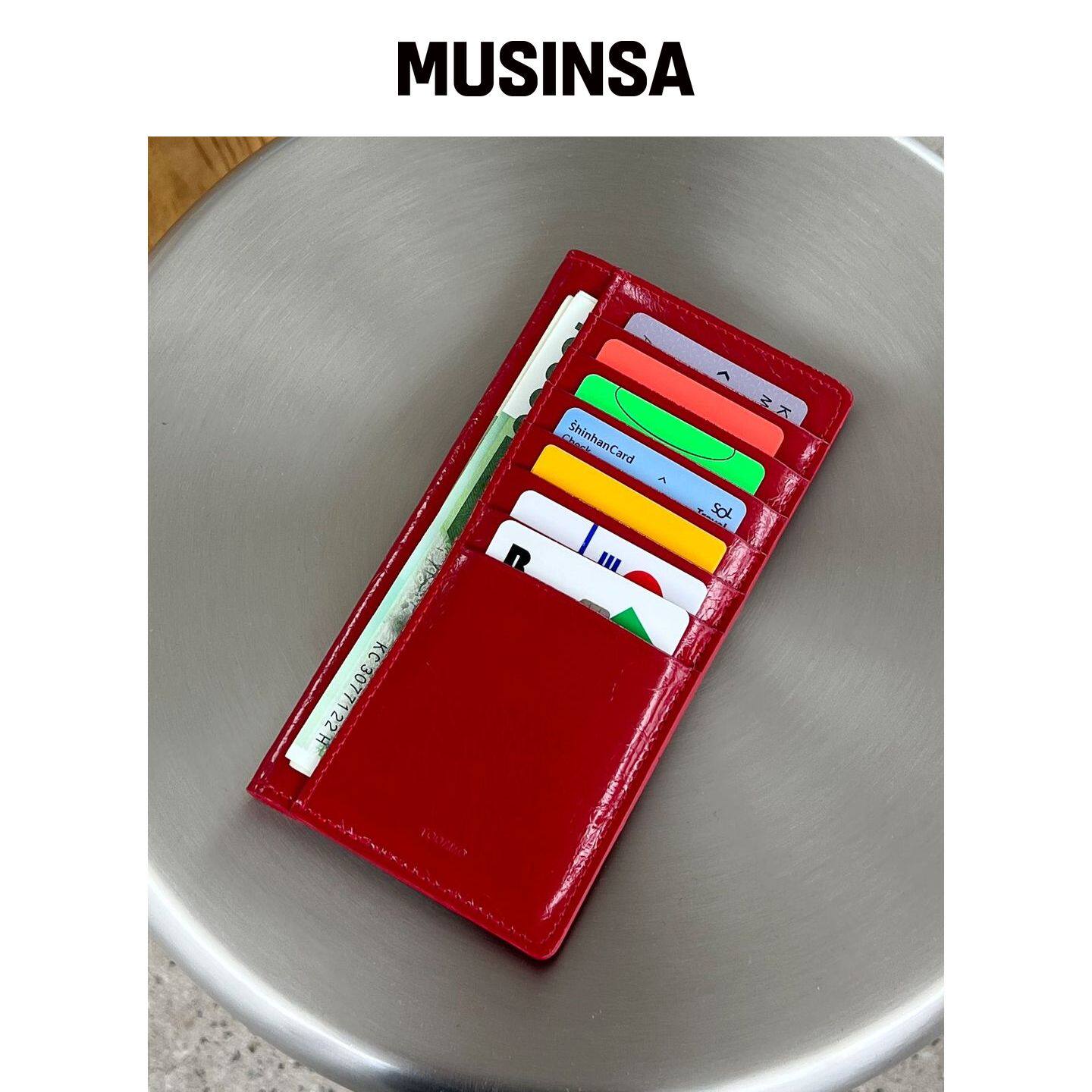 TOOAMO VELLA 纤薄长款钱包红色[牛皮] MUSINSA韩国官网直邮进口
