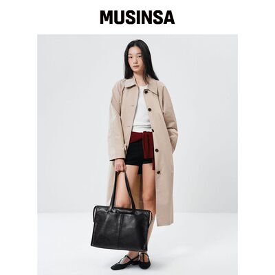 MUSINSA STANDARD WOMAN 女款矩形手提肩包 [黑]韩国官网直邮进口