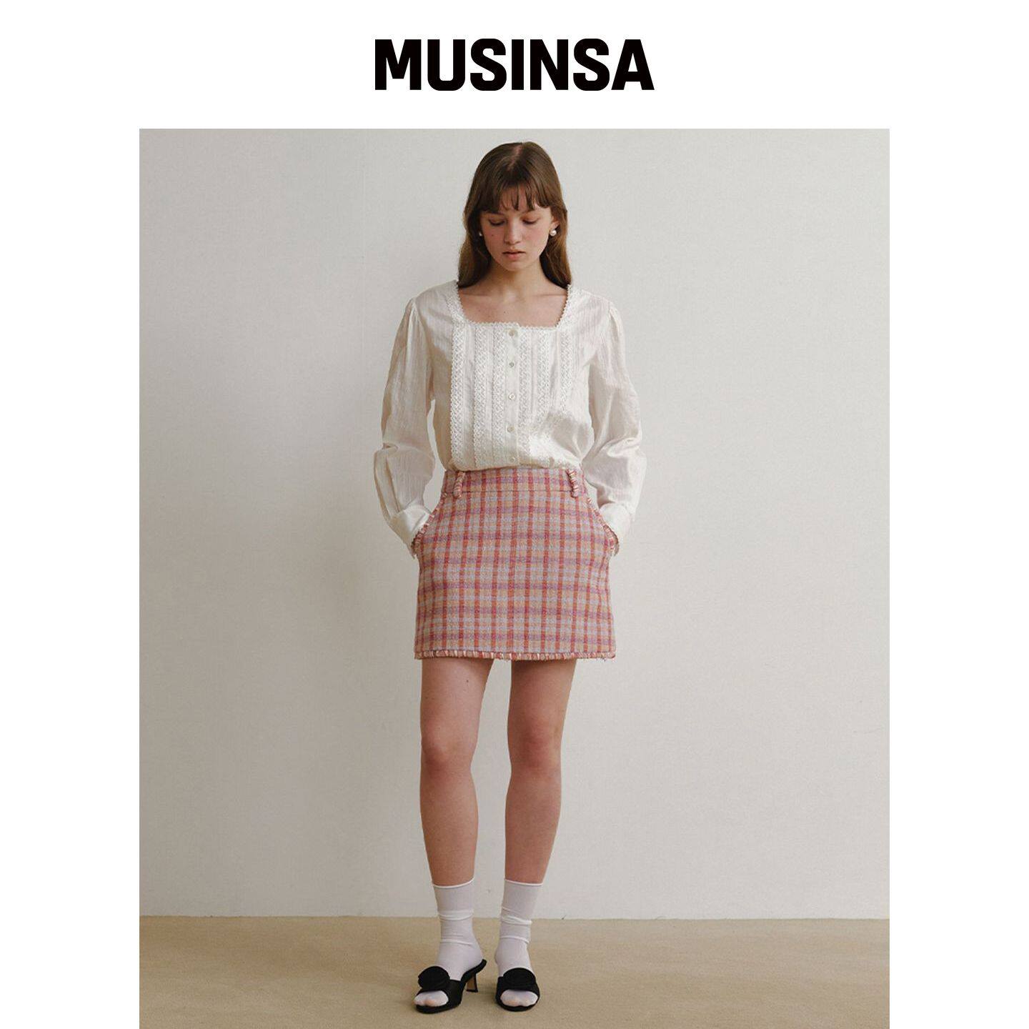IULAI 欧若拉裙子红色 MUSINSA韩国官网直邮进口