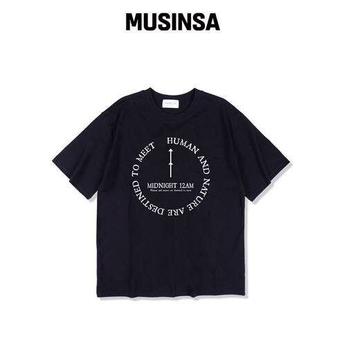 MIDNIGHT12AM 12am Time 短袖T恤 婴儿色韩国官网直邮进口MUSINSA