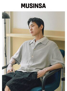 WORK ON BODY OFF 벨리온反绒短袖针织开衫[灰色]韩国官网直邮进口