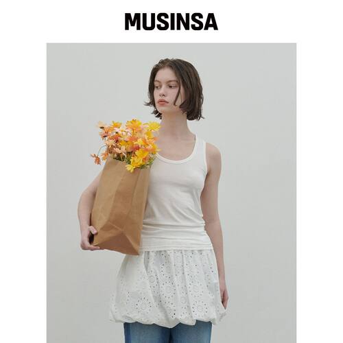 320SHOWROOM Raie Back Label 无袖象牙色 MUSIN韩国官网直邮进口
