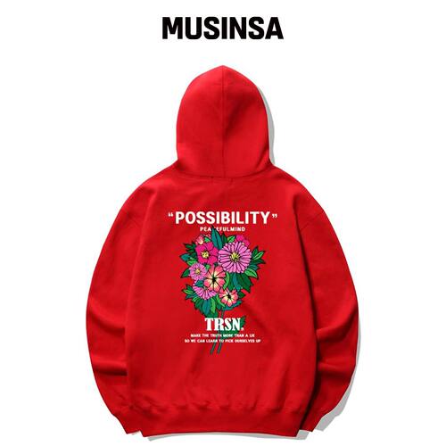 TRIPSHION POSSIBILITY FLOWER 连帽卫衣 - RED 韩国官网直邮进口