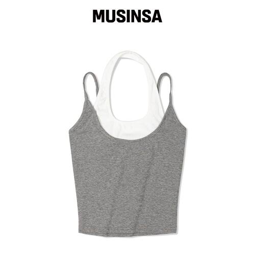 MOAA HALTER NECK LEIUR 拖鞋 (MELANGE GRAY)韩国官网直邮进口