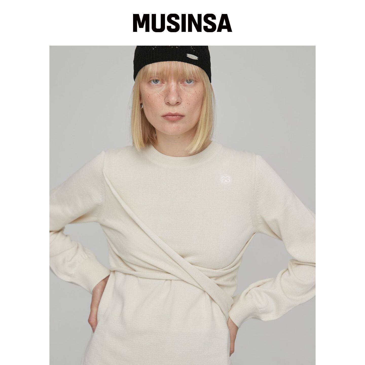 EN OR 扭绞毛衣 - 象牙色 MUSINSA韩国直邮官方正品