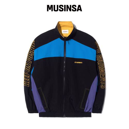 QT8 GARMENTS MH复古运动夹克（黑色/紫色/蓝色 韩国官网直邮进口