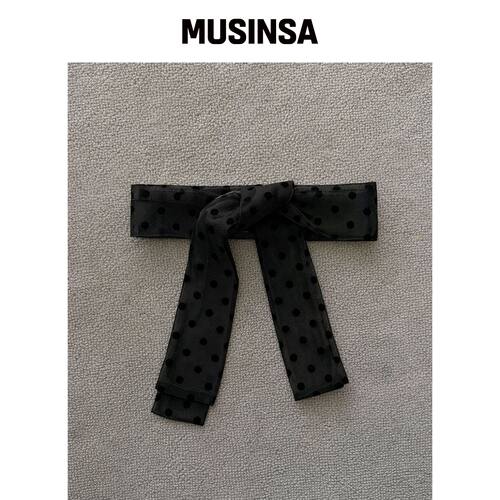 APPAREL ARCHIVE Kin点缀围巾 - 黑色韩国官网直邮进口MUSINSA