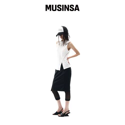 OJOS 黑色开衩运动裙 MUSINSA韩国官网直邮进口