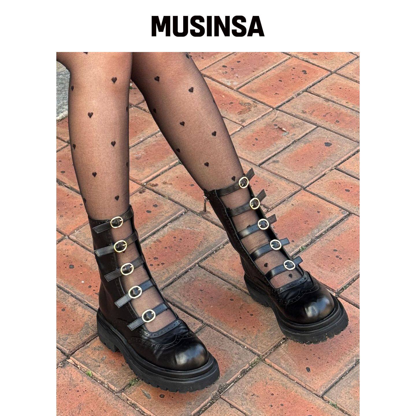 SHOEHI LUELLA 腰带工装靴_B2555 MUSINSA韩国官网直邮进口