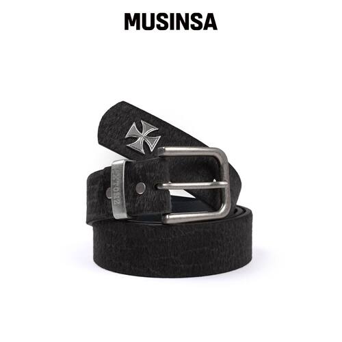 XTONZ XTA109 皮革仿蛇纹皮带 (黑色) MUSINSA韩国直邮官方正品