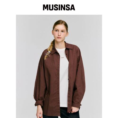 DEPOUND 砖红色超大球拍衬衫 [BRICK] MUSINSA韩国官网直邮进口