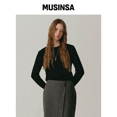 LOSSYROW 基础圆领T恤 黑色 MUSINSA韩国直邮官方正品
