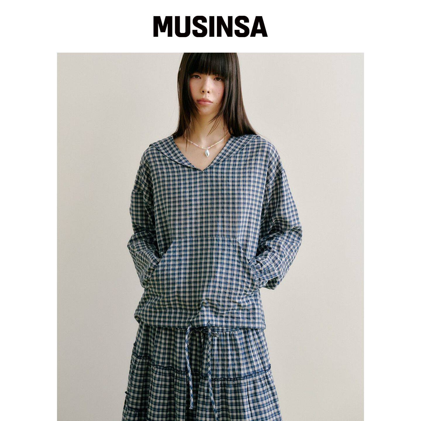 FUNFROMFUN 午后水手衬衫, 海军蓝 MUSINSA韩国官网直邮进口