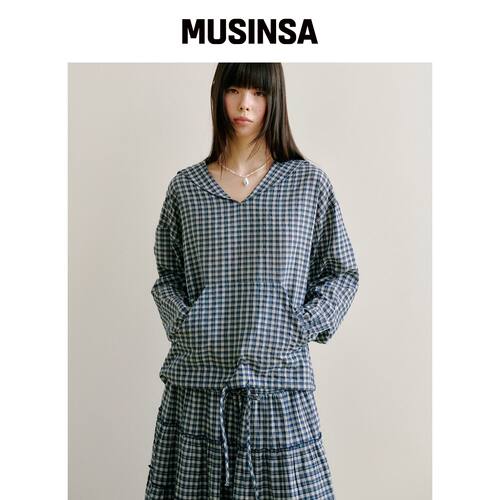 FUNFROMFUN 午后水手衬衫, 海军蓝 MUSINSA韩国官网直邮进口