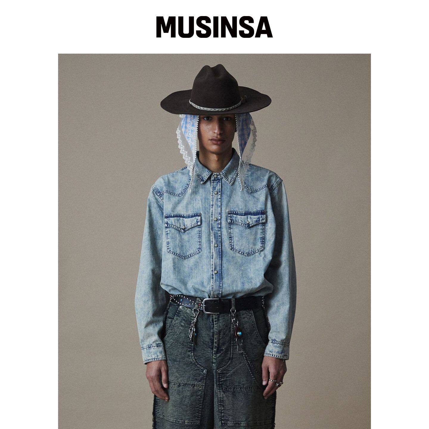 PENFIELD 染色牛仔西装衬衫SKY蓝_FR1WR17U MUSI韩国官网直邮进口