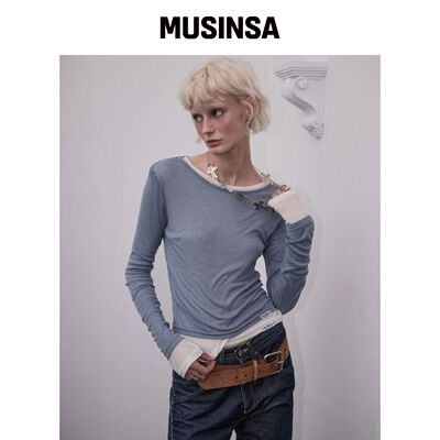 ROSEFRANTZ 基础款长袖衫 [温暖蓝] MUSINSA韩国直邮官方正品