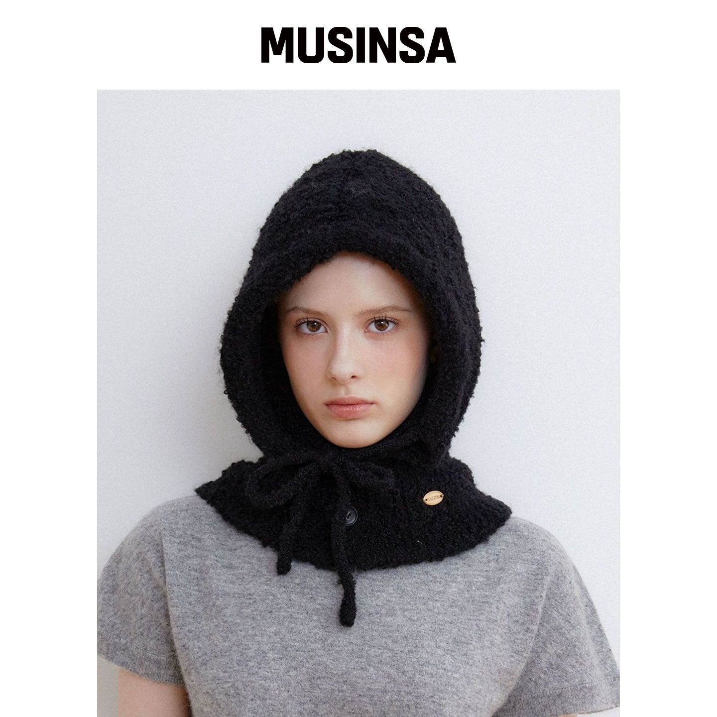 HALDEN 温和毛绒头套 (C057_black) MUSINSA韩国官网直邮进口