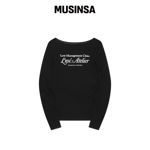 LMC WM LMC ATELIER 黑色透视长袖T恤 MUSINSA韩国官网直邮进口