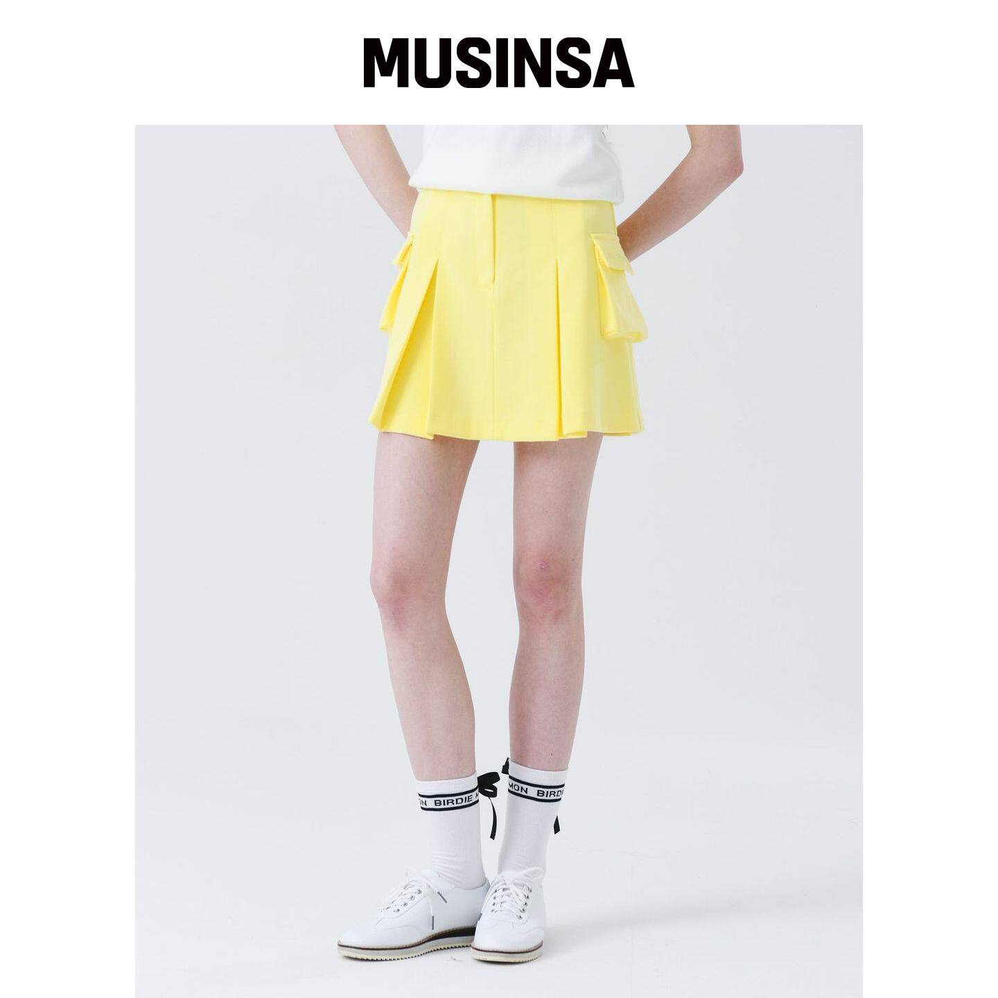 MONBIRDIE GOLF 低温慢煮机CARGO裙子 YELLOW MU韩国官网直邮进口