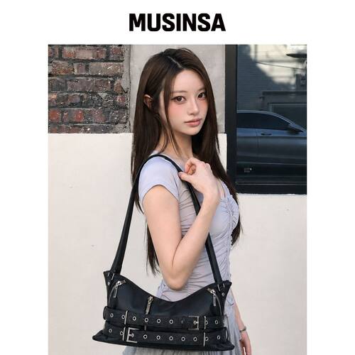 LUVISTRUE SY ROSE BELT 肩背包（黑色） MUSINS韩国官网直邮进口