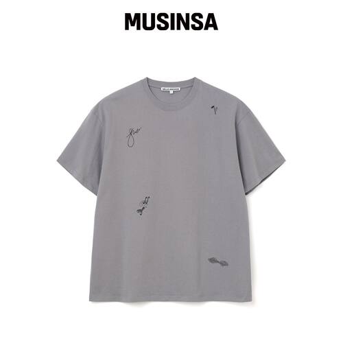 MILLO ARCHIVE 灰色涂鸦T恤 MUSINSA韩国直邮官方正品