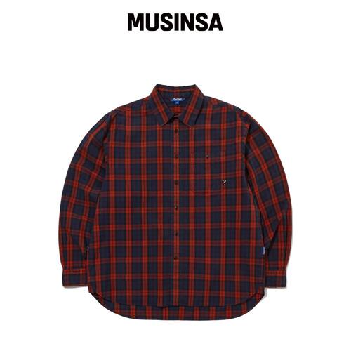 PENFIELD 水洗棉质格子衬衫红色_FS1WR51U韩国官网直邮进口