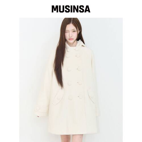 ILLIGO 舒适连帽纽扣外套象牙白 MUSINSA韩国官网直邮进口