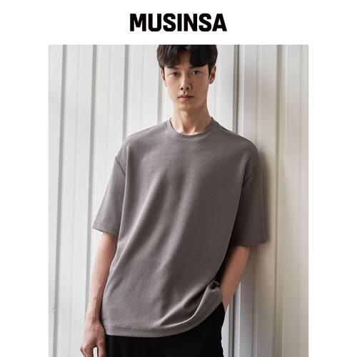 DRAW FIT 冷感浮雕T恤 [GREY]韩国官网直邮进口MUSINSA