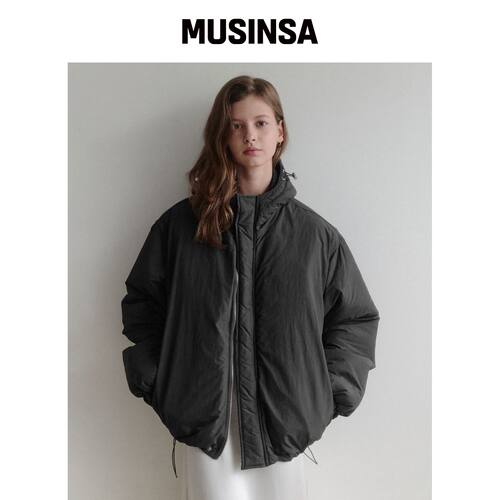 LENAV esy Hood Padding Jacket (VLACK)韩国官网直邮进口
