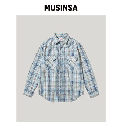RUSTICCLUB 遥控车 DUSTY WESTERN SHIRT_BLUE M韩国官网直邮进口