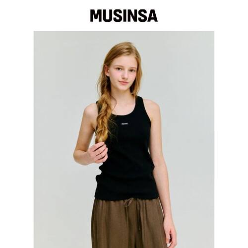 DEPOUND Reiss BOX LOGO 无袖衫 [VLACK] MUSINS韩国官网直邮进口