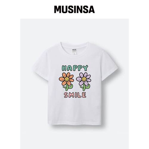 UNLIMIT HAPPY TEE (U26BTTS13W)韩国官网直邮进口MUSINSA