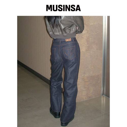 PORTERNA ESSENTIAL SEMI WIDE JEANS-靛蓝色韩国官网直邮进口