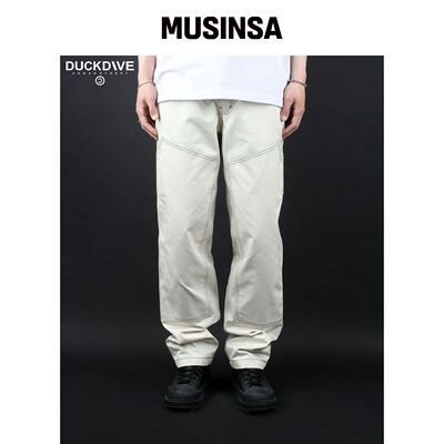 DUCKDIVE 斯蒂奇工装裤 象牙色 MUSINSA韩国官网直邮进口