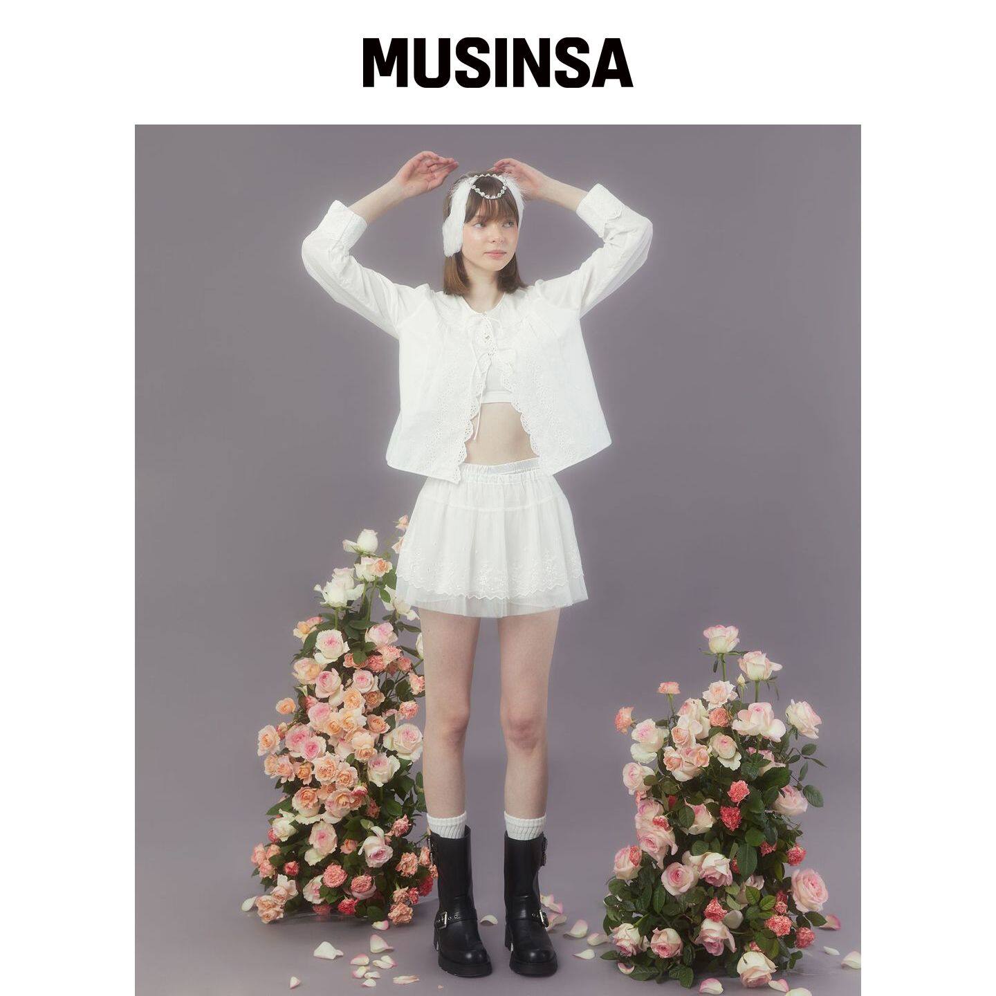 MARGARIN FINGERS 蕾丝芭蕾裙裤 (白色) MUSINSA韩国官网直邮进口