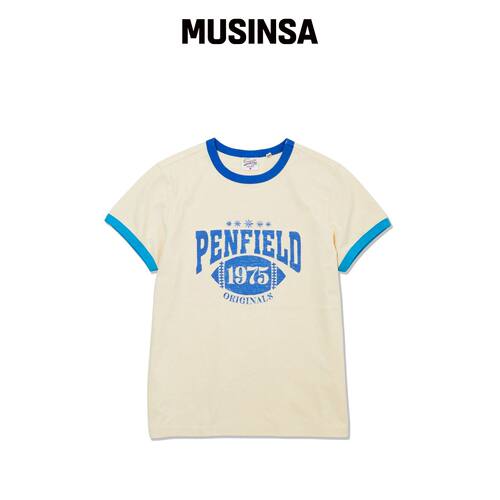 PENFIELD 水洗 REVERSE 1975 撞色领T恤 蓝色_FS韩国官网直邮进口