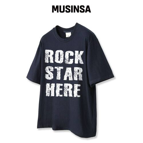 NOTUSUAL ROCKSTAR 短袖T恤 [藏青色] MUSINSA韩国官网直邮进口