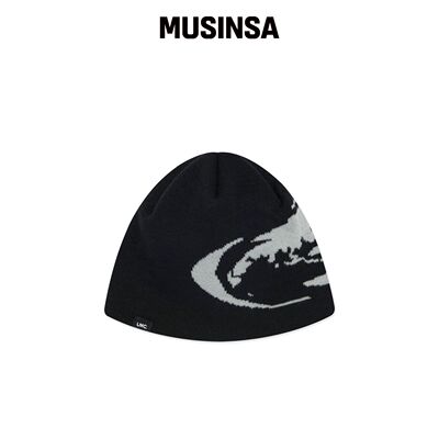 LMC OVAL GLOBE 黑色针织帽 MUSINSA韩国官网直邮进口