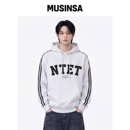 NTET 拱形球杆 LOGO 运动连帽卫衣 (3color) MUS韩国官网直邮进口