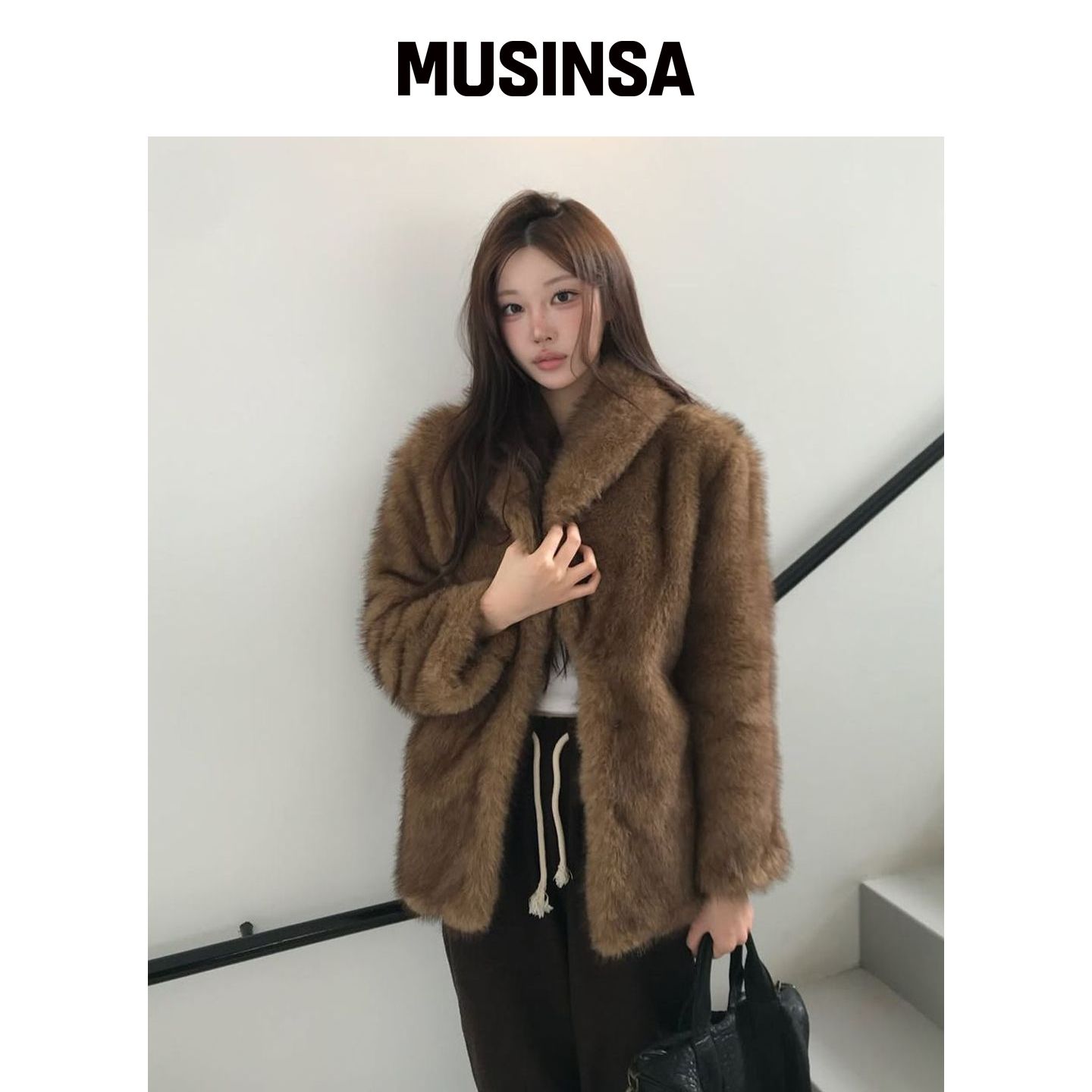 AS YOU ARE 贝尔蒂德舒适毛皮外套 米色 MUSINSA韩国官网直邮进口