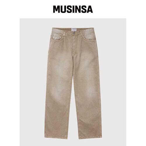 TIMELESS SPORTSWEAR 5PK老式休闲裤水洗米色 MU韩国官网直邮进口