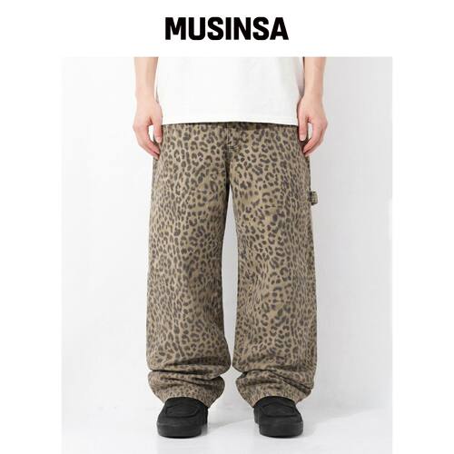 QT8 GARMENTS LB豹纹工装裤（米色） MUSINSA韩国直邮官方正品