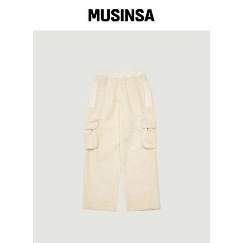 GROVE VIOLA CARGO FLEECE PANTS (CREAM)韩国官网直邮进口