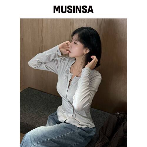 RuNaKi'Hu' WXT105 所要开衫 (燕麦色) MUSINSA韩国官网直邮进口